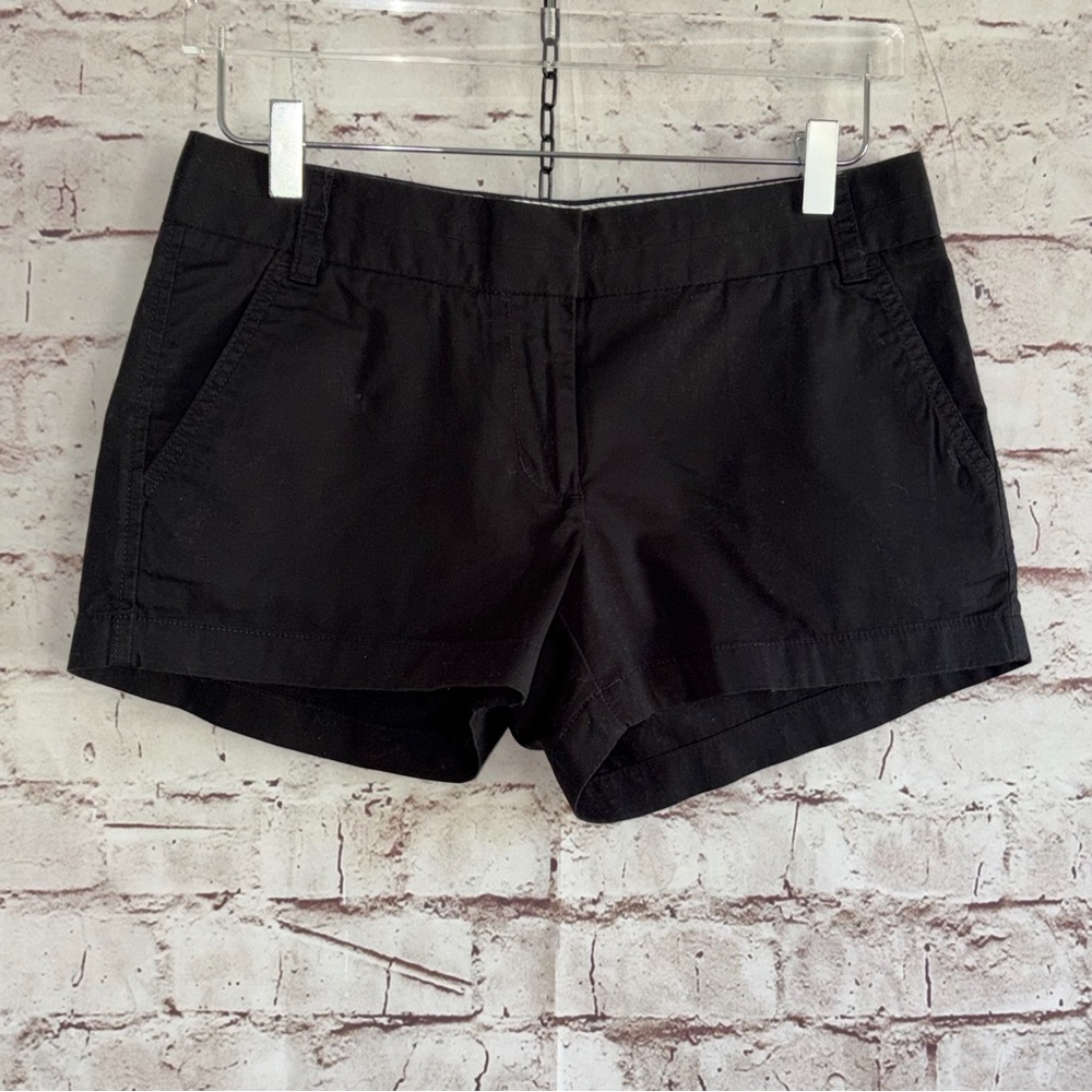 J. Crew Black Cotton Blend Bermuda Shorts